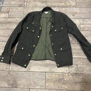 J.Crew  Womens Resin-coated twill field jacket- size large